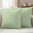 thumbnail image 2 of Sage Green Outdoor Pillow Covers 26x26 Set of 2,Waterproof Patio Throw Pillowcase Protectors,Grid Checkered Plaid Gingham Lattice Trellis Decorative Pillow Shams Cushion Covers for Seat Bed Couch, 2 of 8