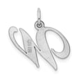 thumbnail image 4 of Auriga Fine Jewelry 925 Sterling Silver Fancy Script W Initial Charm Pendant for Women(L- 18mm, W- 13 to 20mm), 4 of 6