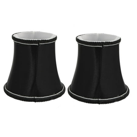 2pcs Wall Shade Small Bell Shape Chandelier Clip On Lamp Black 2pcs Wall Shade Small Bell Shape Chandelier Clip On Lamp Black