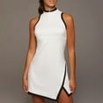 thumbnail image 3 of YONGHS Womens Sleeveless Tennis Golf Sport Dresses Workout Dress Athletic Dress White M, 3 of 7