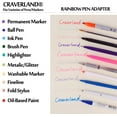 thumbnail image 5 of CRAVERLAND Pens Adapters for Cricut - Rainbow Pen Holders for Cricut Explore Air 3 Air 2 Air Maker 3 Maker 2 Maker to Compatible with At Least 40 Pens(15 x 2 Pack), 5 of 5