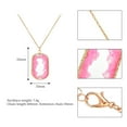 thumbnail image 3 of Fashionable Alloy Woman Resin Pendant Chain Necklace Female Jewelry Accessory Gift(A), 3 of 6