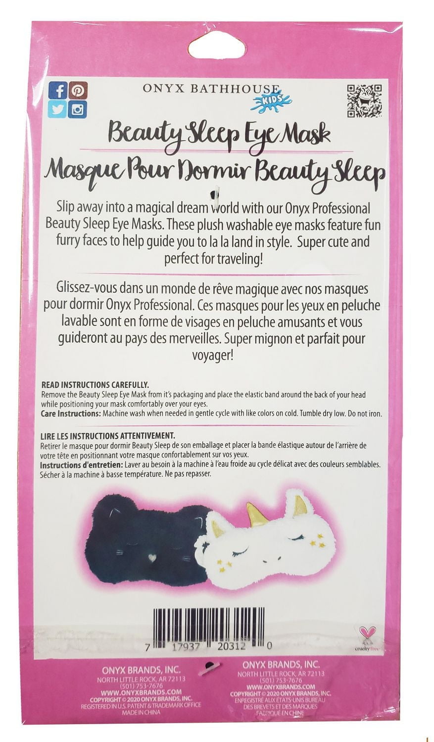 Onyx Bathhouse Kids Beauty Sleep Eye Mask
