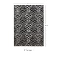 thumbnail image 3 of Milan Mylon Rug 8x10 Black Grey Abstract Pattern 100% Polypropylene Turkey, 3 of 3
