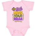 thumbnail image 3 of Inktastic Little Miss Mardi Gras with Crown and Dots Girls Baby Bodysuit, 3 of 5