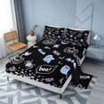 thumbnail image 2 of Homewish Spooky Animal Queen Sheets for Kids, Happy Halloween Pumpkin Queen Sheet Sets, 4pcs (1 Flat Sheet, 1 Fitted Sheet and 2 Pillowcases), 2 of 6
