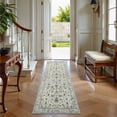 thumbnail image 2 of Wonnitar 2'x6' Vintage Hallway Runner Rug, Washable Non Slip Kitchen Rugs, Boho Tribal Accent Runner for ‎‎Bathroom Bedroom Laundry Room Soft Low Pile Stain Resistant, Light Gray, 2 of 8