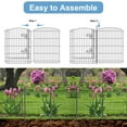 thumbnail image 2 of DOMQGA Garden Fence 10 Panels,29.7in(H) x 19.5ft(L) Rustproof Decorative Fence Metal,Animal Barrier for Outdoor,Picket Fencing No-Dig for Yard (9 Panels+1 Gate), 2 of 8