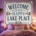 thumbnail image 2 of Lake Scene With Evergreen Trees and Paddle Oars, Serene Rustic for Lakehouse Lovers, Lakeside Wall Art, Birthday Gift Tapestry Wall Hanging for Bedroom and Cabin, 2 of 6