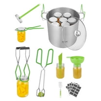 VEVOR Canning Supplies Starter Kit, 9 Pieces Stainless Steel Water Bath Canning Kit for Beginners, Canning Tools Set: Pot, Rack, Lid, Funnel, Tongs, Jar Lifter, Wrench, Magnetic Wand, Bubble Propper