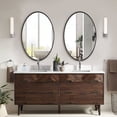 thumbnail image 5 of Open Box ANDY STAR 24 x 36 Inch Oval Deep Metal Frame Wall Mirror, Matte Black, 5 of 9