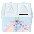 thumbnail image 1 of Kids Piggy Bank Metal House Piggy Bank Girl Piggy Bank House Shaped Money Saving Bank with Lock, 1 of 4
