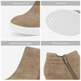 thumbnail image 2 of Botines DREAM PAIRS con Cuña y Tacón de 6 cm en Color Taupe, 2 of 7