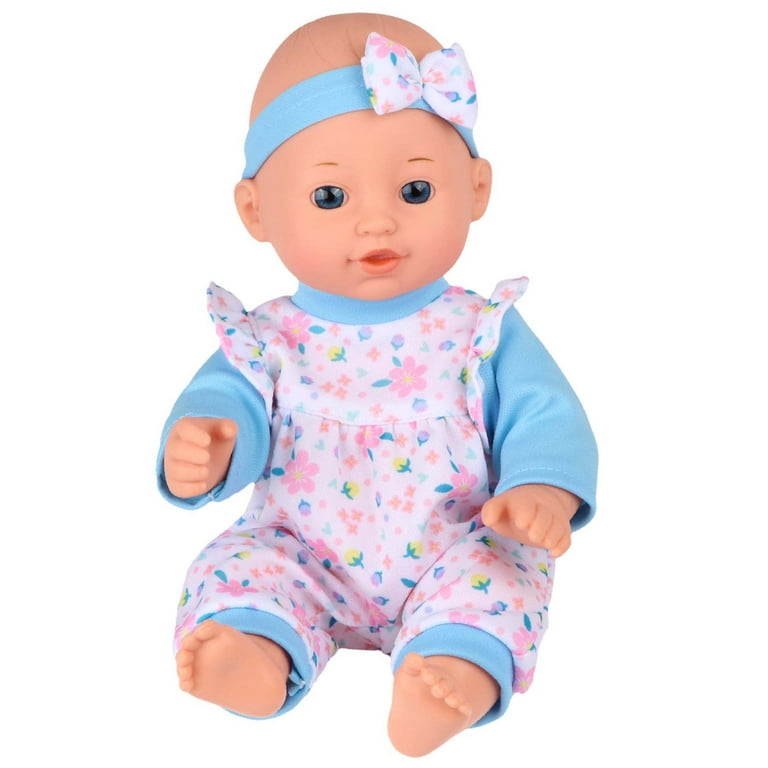 Gi-Go: Medical Set - 12” Baby Doll - Blue & Pink Flowers - 6pc