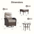 thumbnail image 4 of Bellefurn Outdoor Swivel Rocker Patio Chairs,Patio Swivel Chairs Set of 2,Swivel Glider Lounge Chairs with Side Table Patio Furniture Set for Outdoor,Balcony,Front Porch,Firepit Area, 4 of 11