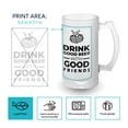 thumbnail image 2 of Sketch Lab Frosted Beer Sublimation Mugs 16 OZ. Set of 12 Personalized Glass Mugs with Handles, 2 of 5
