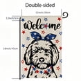 thumbnail image 3 of PHYHOO Cute Dog Garden Flag Patriotic Stars Vertical Double Sided Welcome Yard Flag Outdoor Indoor Lawn Farmhouse Decorations, 3 of 6