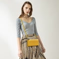 thumbnail image 5 of Peacocktion Cartera Para Mujer Monedero Tarjetero Con Rfid Gran Capacidad Bolso Bandolera Embrague 2 Correas Amarillo, 5 of 5