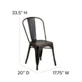 thumbnail image 4 of Flash Furniture Blake Commercial Grade 4 Pack Distressed Copper Metal Indoor-Outdoor Stackable Chair, 4 of 7