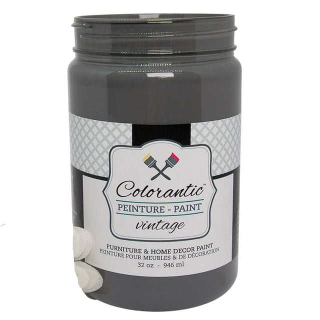 Colorantic | GREY GLAZE for Faux-Fini Stain Old Barn Style - Fabric Paint Medium - Glitter Paint Additive Medium - Leather Paint (Grey - 32 oz (Quart))