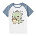thumbnail image 1 of RXIRUCGD 2025 Vêtements d'Été pour Enfants Tout-Petits Garçons Filles Mode Mignon Col Rond Imprimé Manches Courtes Haut, 1 of 7