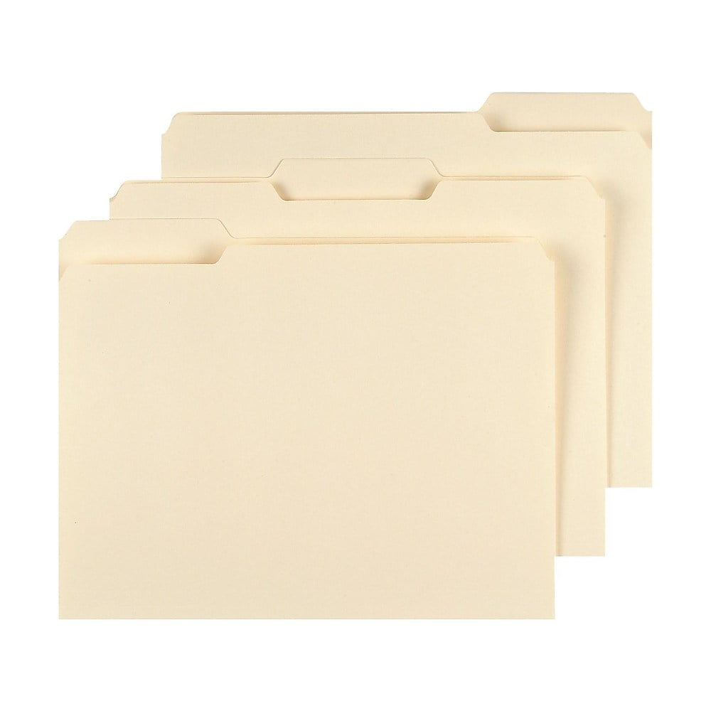 Staples 3 Tab Manila File Folders with Reinforced Tabs Letter 250/Box