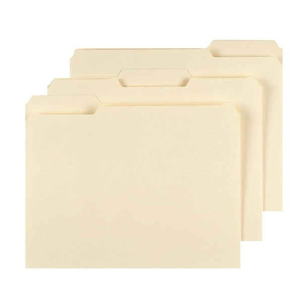 Staples 3 Tab Manila File Folders with Reinforced Tabs Letter 250/Box