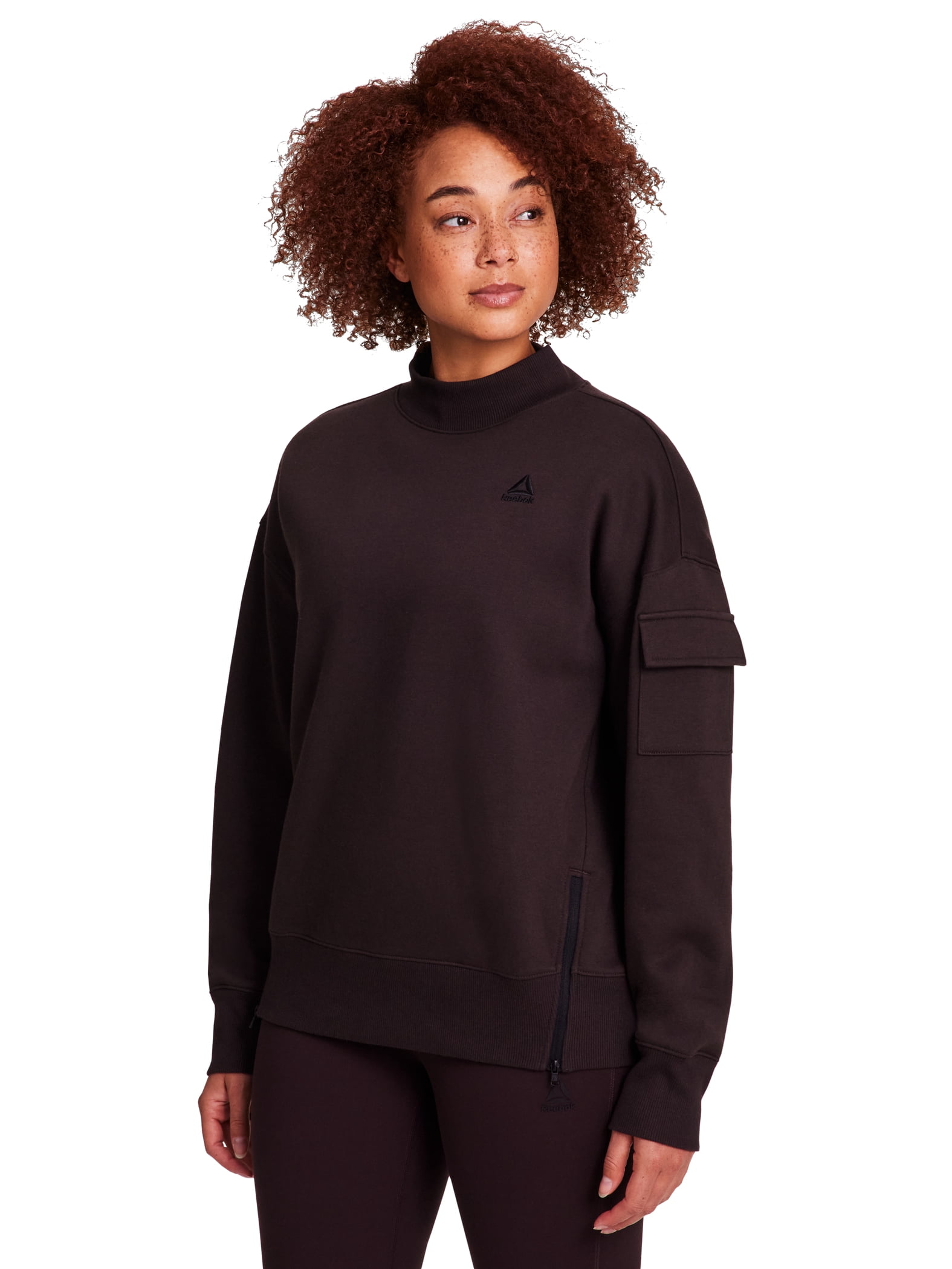 Reebok Women's & Women's Plus Transition Mock Neck Sweatshirt, Sizes XS-4X