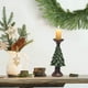 thumbnail image 4 of Candelabro de árbol de Navidad con base de madera, decoración europea de resina, centro de mesa creativo, soporte de vela artesanal ecológico, adorno festivo para el hogar., 4 of 5