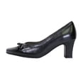 thumbnail image 3 of PEERAGE Cynthia Women Extra Wide Width Closed Toe with Loop Bow Tie/Tassel Slip On Pump BLACK 5, 3 of 6