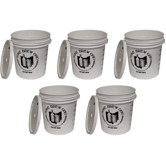 Midwest Homebrewing and Winemaking Supplies 7.9 gallon Plastic Fermentor with Lid (Four Pack)