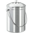 thumbnail image 1 of Bac à Compost, Bac en Acier Inoxydable pour Comptoir de Cuisine, Seau à Compost de 1,3 Gallon, Seau à Compost avec Couvercle, Inclut 1 Filtre à Charbon de Rechange, Argent, 1 of 6