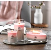 WoodWick Large Shoreline Trilogy Hourglass Scented Candle, Crackles as it Burns, Melon Blossom | Coastal Sunset | Palo Santo, 21.5 oz.