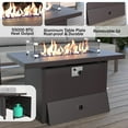 thumbnail image 5 of ALAULM 7-Seat Metal Patio Furniture Set with Propane Fire Pit Table, Swivel Chairs, and Ottomans, Grey, 5 of 6