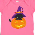 thumbnail image 4 of Inktastic Black Cat, Pumpkin, Cat With Witch Hat, Halloween Boys or Girls Baby Bodysuit, 4 of 5
