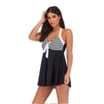 thumbnail image 4 of Maillots de Bain Rembourrés Tankini Swimjupmsuit Striped Striped Striped Swimmings, 4 of 5