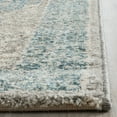 SAFAVIEH Sofia Waylon Geometric Bordered Runner Rug, Light Grey/Blue, 2