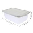 thumbnail image 2 of LOLIPPYY Grey Plastic Storage Bin with Lid Lightweight Box for Organizing Clothes and Home Sundries, 2 of 8