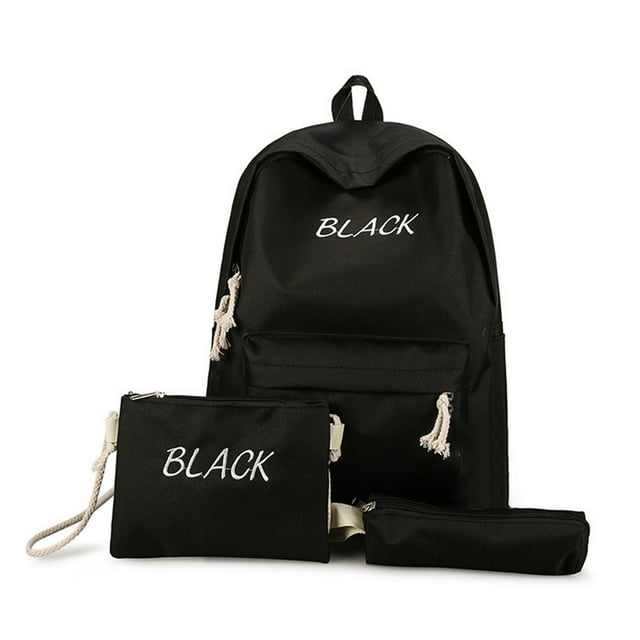 TIMIFIS Storage Backpack Fashion Style Multifunctional Large Capacity Canvas Four-Piece Bag 3Packs Storage Trunks & Bag