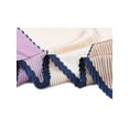thumbnail image 3 of INSPIRE CHIC Women's Chic Pleated Contrast Color Rhombus Neck Scarf Neckerchief Purple, 3 of 5