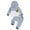 Blue, variant on YDFCWXW Toddler Baby Boy Contrast Color Stripe Long Sleeve Hoodie with Waffle Jogger Pants Set Trendy Winter Outfit for Kids (Blue, 18-24 Months)