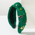 thumbnail image 2 of IDALL Rhinestone Headband Head Bands for Women's Hair Pearl Headbands for Women Flower Crowns for Women Holiday Headbands for Women Mardi Gras Head Piece for Women Christmas Crown Z2 Green One Size, 2 of 6
