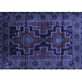 thumbnail image 1 of Ahgly Company Machine Washable Indoor Rectangle Persian Blue Traditional Area Rugs, 5' x 7', 1 of 4