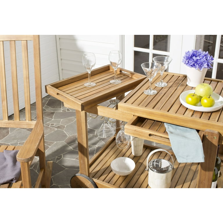 Safavieh Orland Indoor/Outdoor Contemporary Wood Tea Trolley