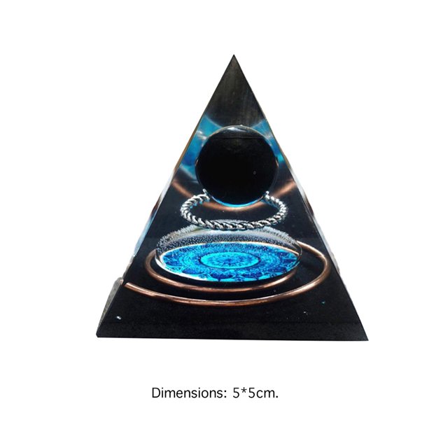 Pirámide De Cristal Generador de orgón de pirámide de cristal de Chakra curativo artesanías de riqueza y prosperidad Sywqhk Libre de BPA