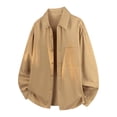 thumbnail image 2 of Bxsruta Mens Button Down Shirts Long Sleeve Loose Fit Casual Button Up Tops with Chest Pocket, 2 of 7