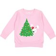 thumbnail image 2 of Inktastic Christmas Bunny, White Bunny, Christmas Tree, Xmas Toddler Sweatshirt, 2 of 4