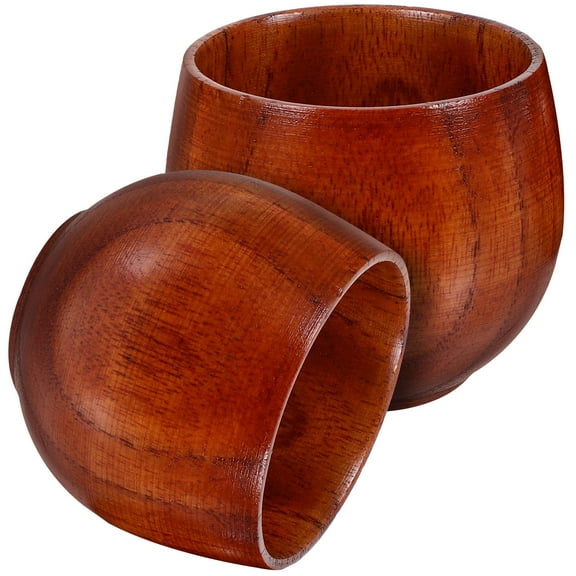 HEATSHAKING 2Pcs Japanese Sake Cup Set Wooden Saki Cups 2.12X2.12X1.53in For Personal Party