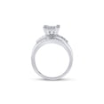 thumbnail image 3 of 10kt White Gold Round Diamond Cluster Bridal Wedding Engagement Ring 1/2 Cttw, 3 of 4
