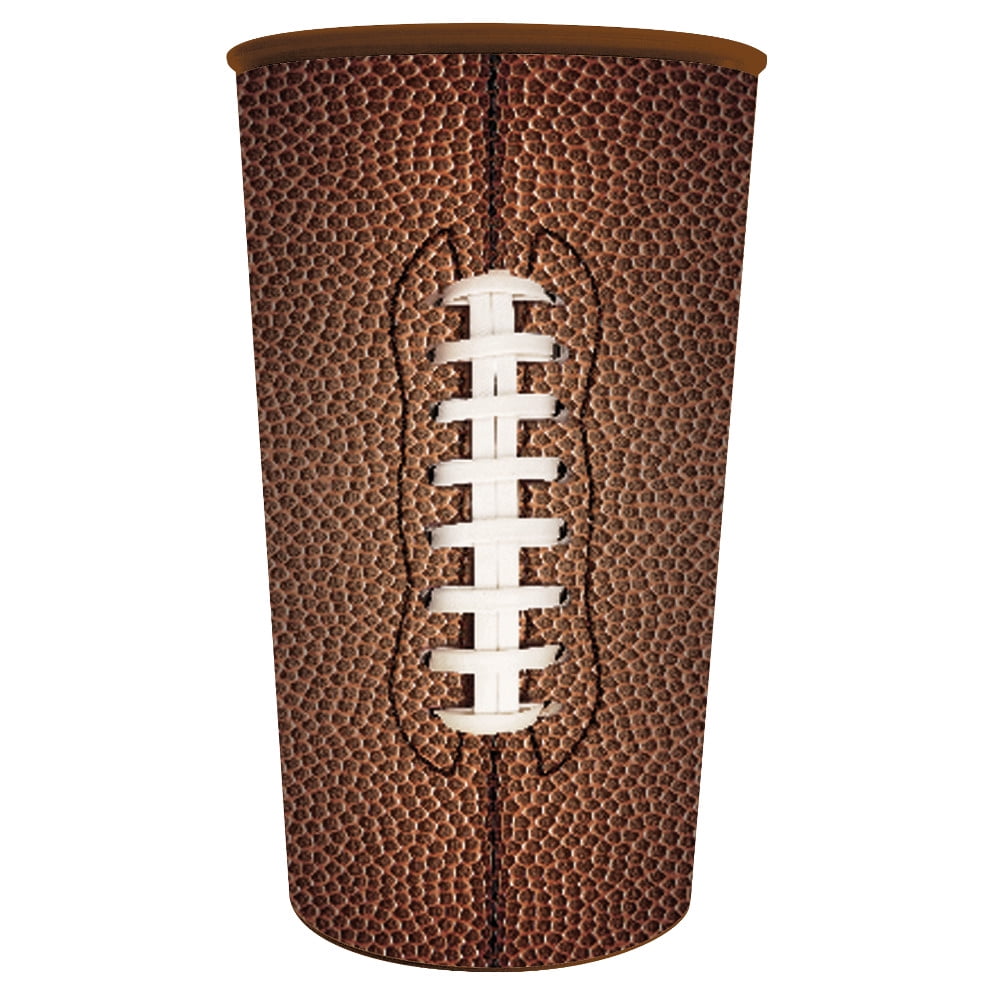 Club Pack of 20 Brown and White Souvenir Football Drinking Cup 7.74"